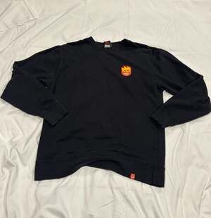 Spitfire Lil Bighead Fill Crew Sweatshirt Size L Black